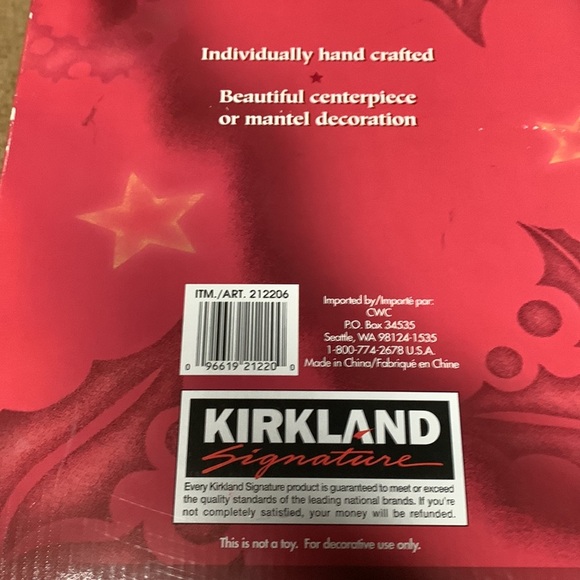 Kirkland Signature Fabric Mache Santa by the Fireplace Vintage - Picture 14 of 14